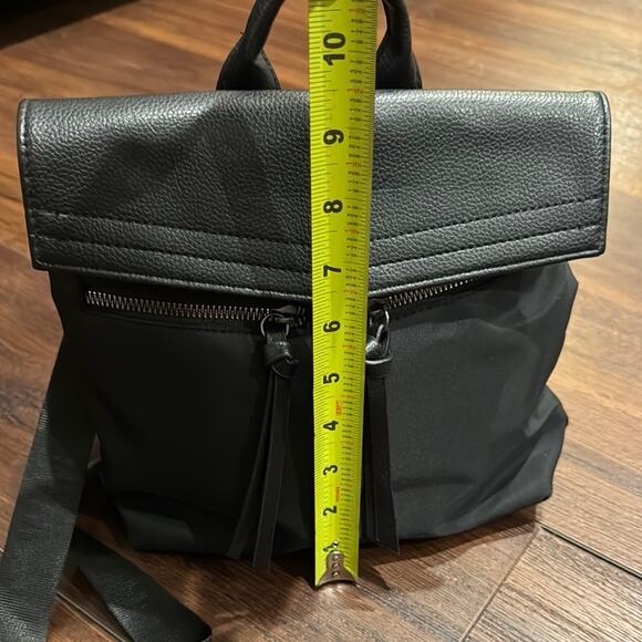 Botkier Black Faux Leather trim Backpack